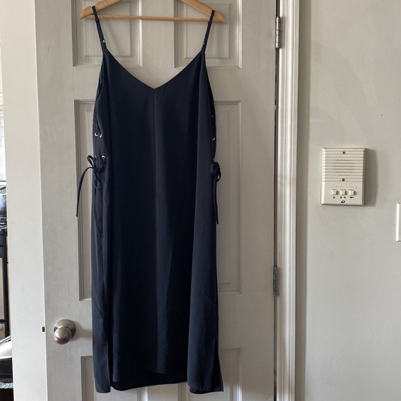 ASOS Navy Dress With Lace Up Detailing - Picture 10 of 10